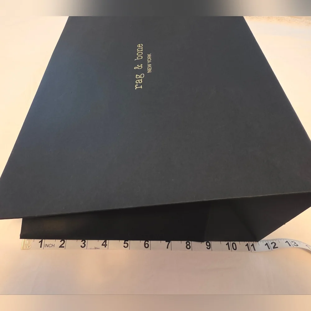 Authentic Rag & Bone Black Shopping Bag – 20”x 15”x 6” Large with Fabric Handles